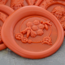 Bees on Flowers 'Peel and Stick' Wax Seal